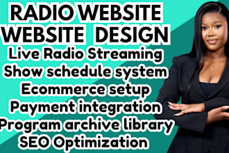 design radio website station website broadcast website music site fm radio site