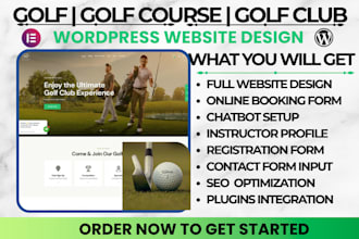 design modern golf website golf course website golf club wordpress website