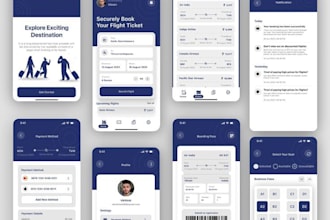 build taxi booking app, airline app, light booking app, property listing app