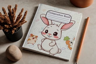 design adorable cartoon style notebook in canva