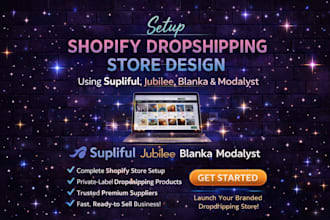 build shopify dropshipping store design redesign shopify website store setup