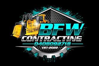 design good looking contracting logo