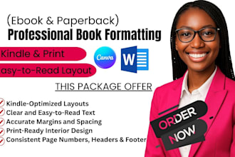 do canva book formatting, book layout design, kindle ebook format