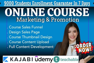 kajabi online course promotion kajabi course funnel teachable sales marketing