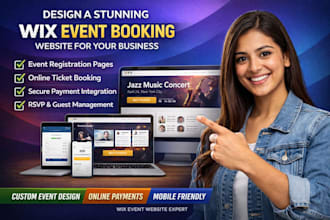 design a stunning wix event booking website for your business wix redesign