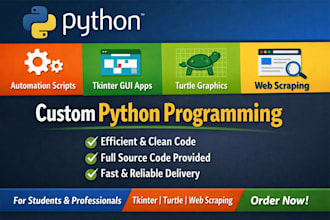 python automation scripts, tkinter gui, web scraping bots
