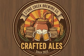 create a unique brewery craft beer logo for your brand