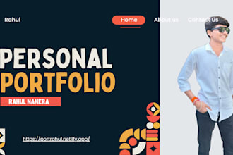 design and develop a modern responsive personal portfolio website