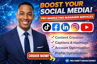 be your social media marketing manager content creator tik tok book promotion