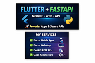 develop a stunning flutter mobile and web app
