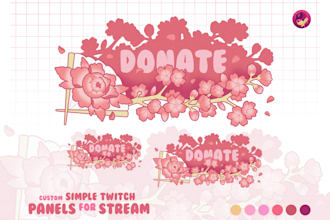 design simple twitch panels overlay for your stream
