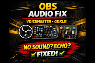 fix and setup voicemeeter with obs audio routing for your stream