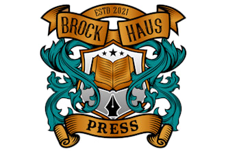 design a professional publishing, press or author logo with crest