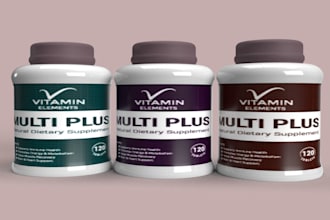 design supplement box and pouch packaging and label