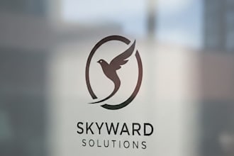 design a modern and professional glass window logo for your brand