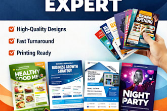 design your conference flyer, food flyer, party flyer