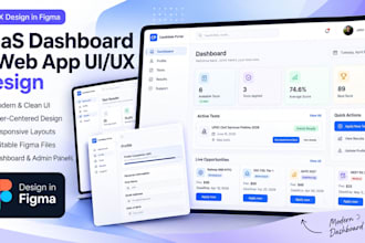 design saas dashboard and web app UI UX in figma