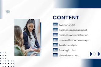 do human resource, business management, strategic plan, swot and pestle analysi