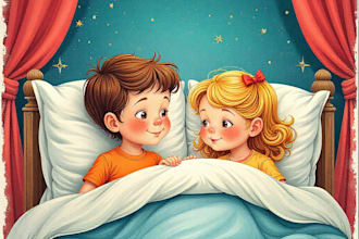 do children book cover and children book illustrations