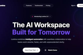create a modern interactive landing page with nextjs
