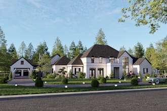 do 3d house modeling and interior exterior rendering
