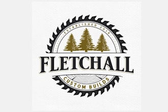 design aesthetics high end woodworking business logo