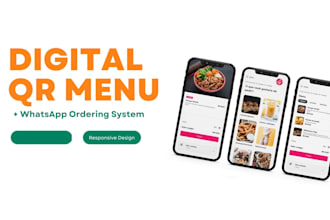create a digital menu with qr code and whatsapp ordering system