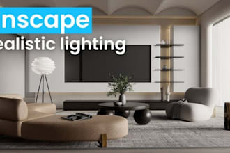 do 3d architecture interior, exterior modeling renders using d5 render, sketchup