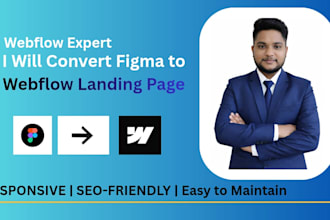 design  stunning webflow landing page for your webflow website
