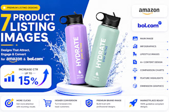 design high converting amazon product listing images, bol products infographic