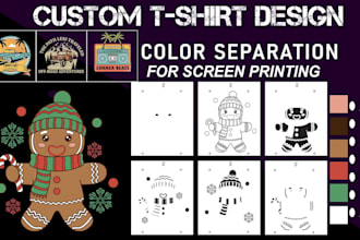 create print ready screen printing custom tshirt design