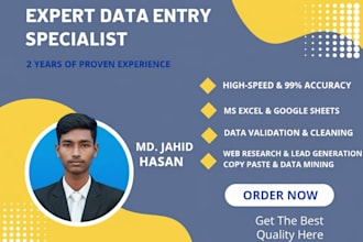 expert data entry  virtual assistant