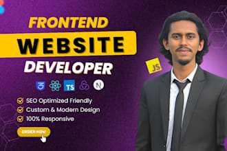 build a responsive frontend website using javascript and react next js