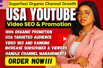 usa youtube promotion video SEO, channel promotion, video marketing, free audit