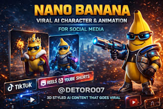 create nano banana style ai animation, ai art, ai image editing, product design