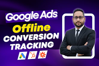 setup google ads offline conversion tracking via zapier or webhook with gclid