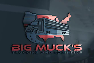 do transport logistics paving asphalt and trucking logo