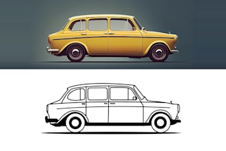 design silhouette vector car classic and modern