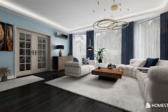 design a soft modern living room with 3d visuals