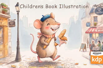 create childrens book illustrations for KDP