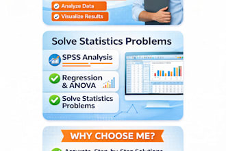 solve statistics problems and analyze data using spss