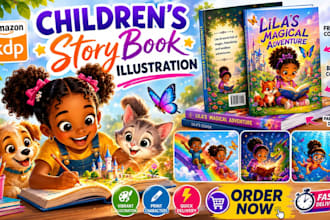 design 3d children book illustration story book children story book illustration