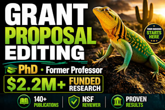 edit scientific grant proposals for clarity and funding