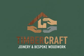 design a modern and professional joinery logo for your brand