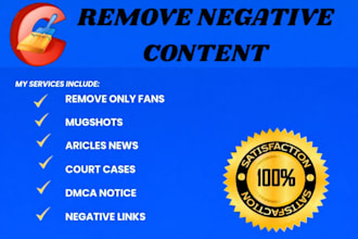 legally remove mugshots, negative news, bad articles from google under dmca