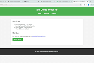 design a simple HTML CSS website