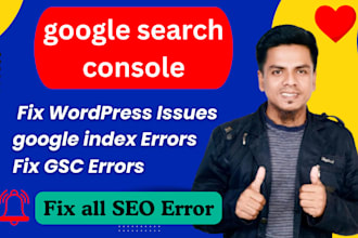 fix gsc errors, indexing issues, and google analytics setup with SEO audit