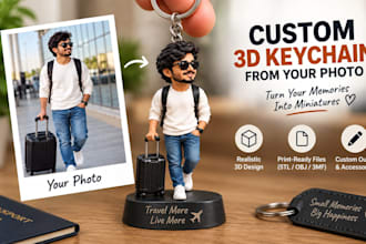 create realistic custom 3d figurine, chibi avatar from your photo