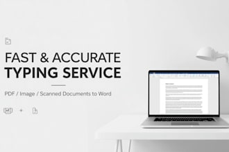 do fast and accurate typing work from pdf image or scanned documents