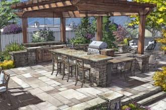 landscape design hardscape outdoor kitchen pergola as a landscape architect